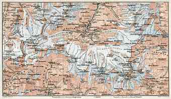 Zermatt district map, 1909