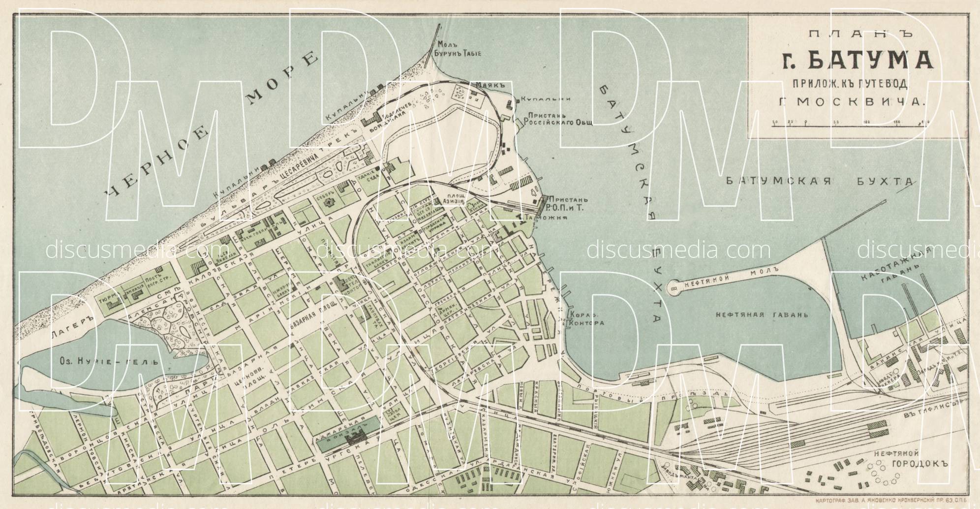 Old Map Of Batum Batumi In 1914 Buy Vintage Map Replica Poster Print   D77886411669e606a99f84da79dc96f1 