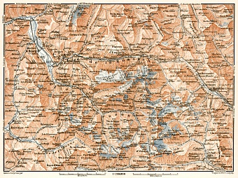 Romanche Valley and Vénéon Valley map, 1902