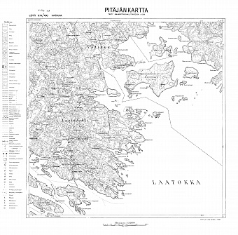 Vätikkä (Vjatikkja. Vätikkä. Pitäjänkartta 413203. Parish map from 1939