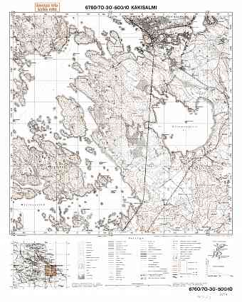 Priozersk. Käkisalmi. Topografikartta 413103. Topographic map from 1938