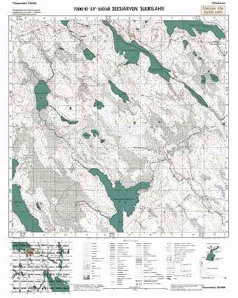 Velikaja Guba. Seesjärven Suurlahti. Topografikartta 533306. Topographic map from 1942