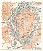 Old map of Lübeck in 1906. Buy vintage map replica poster print or ...