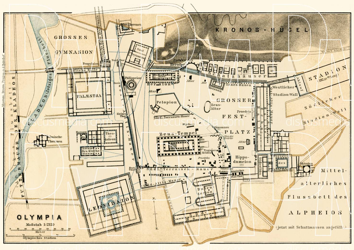 Old map of Olympia in 1908. Buy vintage map replica poster print or ...