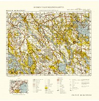 Old map of Räisälä (Melnikovo) and vicinity in 1944. Buy vintage map ...