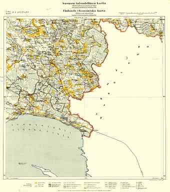 Pervomajskoye. Kivennapa. Taloudellinen kartta. Economic map from 1920