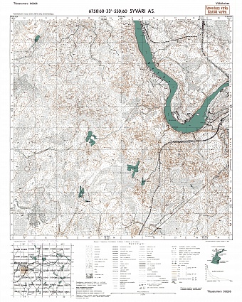 Svir Station. Syväri As.. Topografikartta 513305. Topographic map from 1943