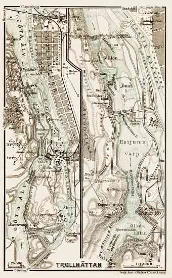 Trollhättan town plan, 1929