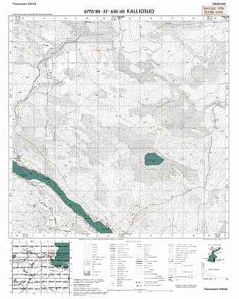 Kaldiselgskoje, Marshes. Kalliosuo. Topografikartta 515404. Topographic map from 1943