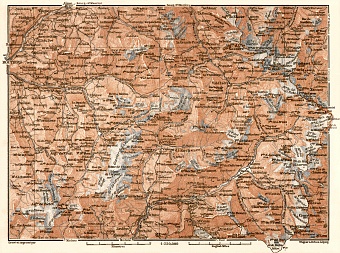 Tarentaise and Maurienne map, 1900