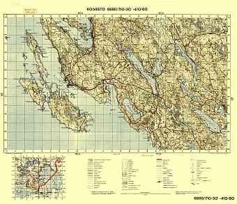 Primorsk. Koivisto. Topografikartta 4021. Topographic map from 1939