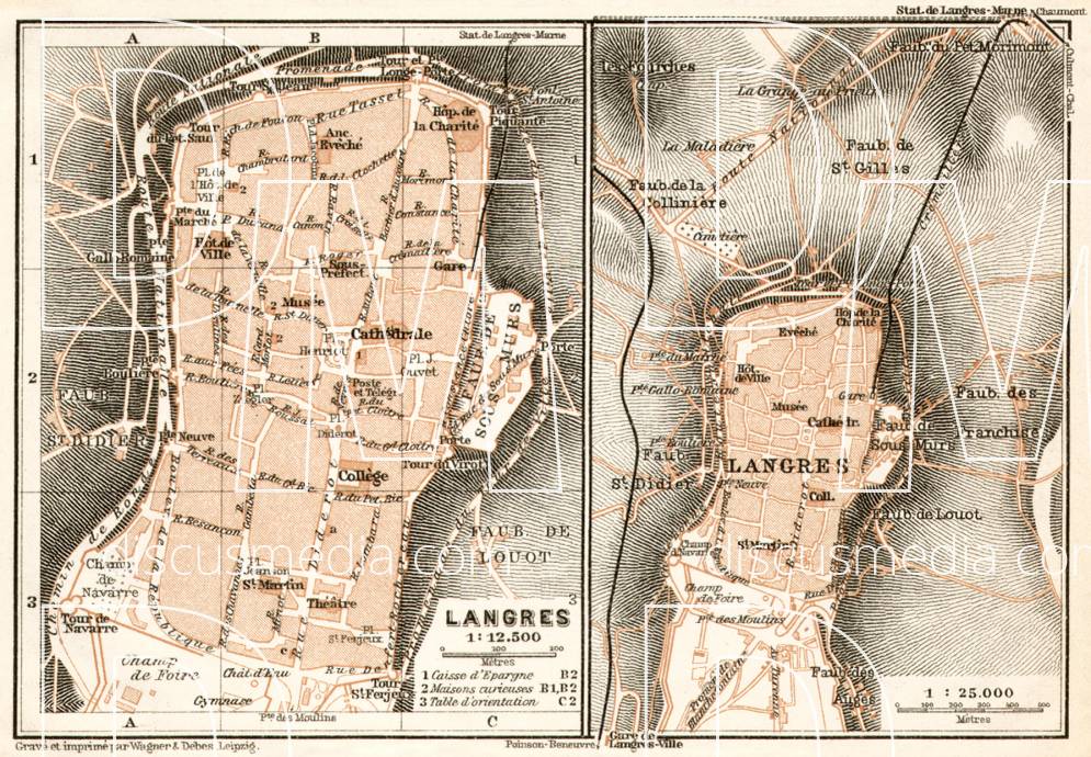 tourist map of langres france