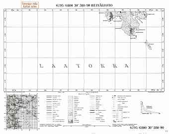 Heinjaluoto. Heinäluoto. Topografikartta 511203. Topographic map from 1938