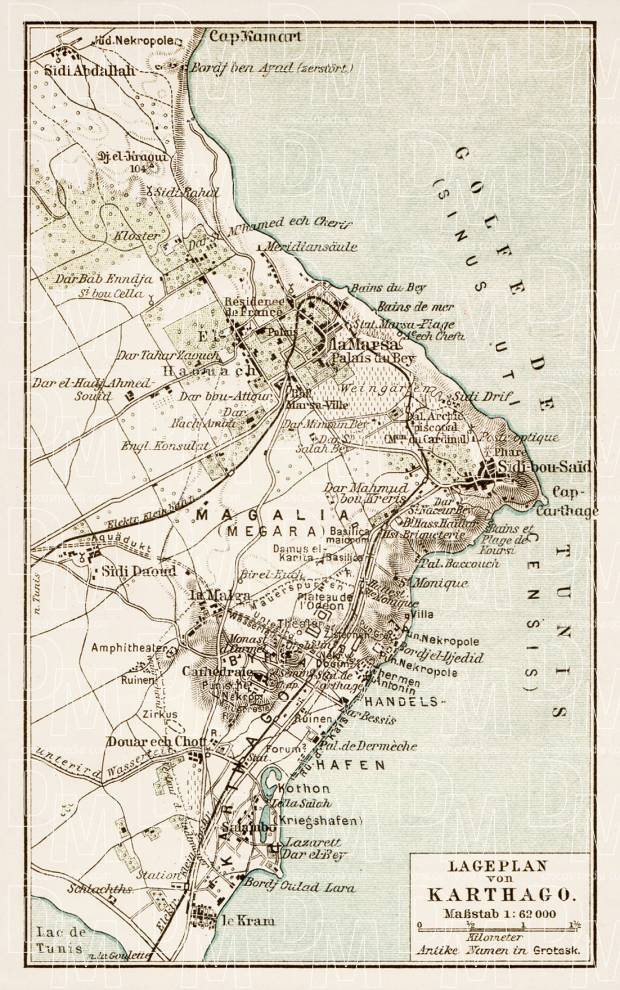 Old map of Carthage vicinity in 1913. Buy vintage map replica poster ...