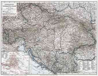 Romania on the railway map of Austria-Hungary and surrounding states, 1910